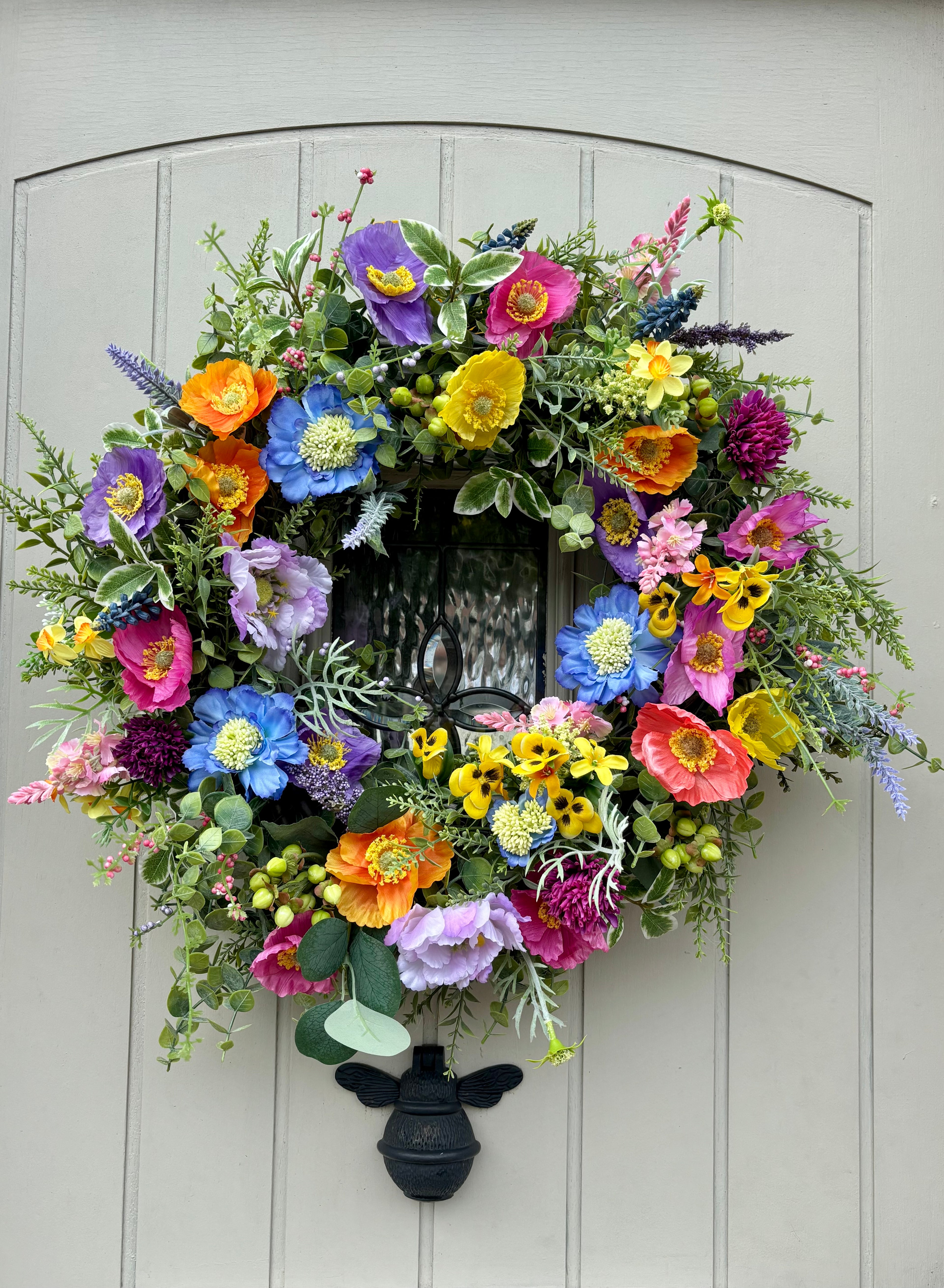 Poppy Wildflower Wreath