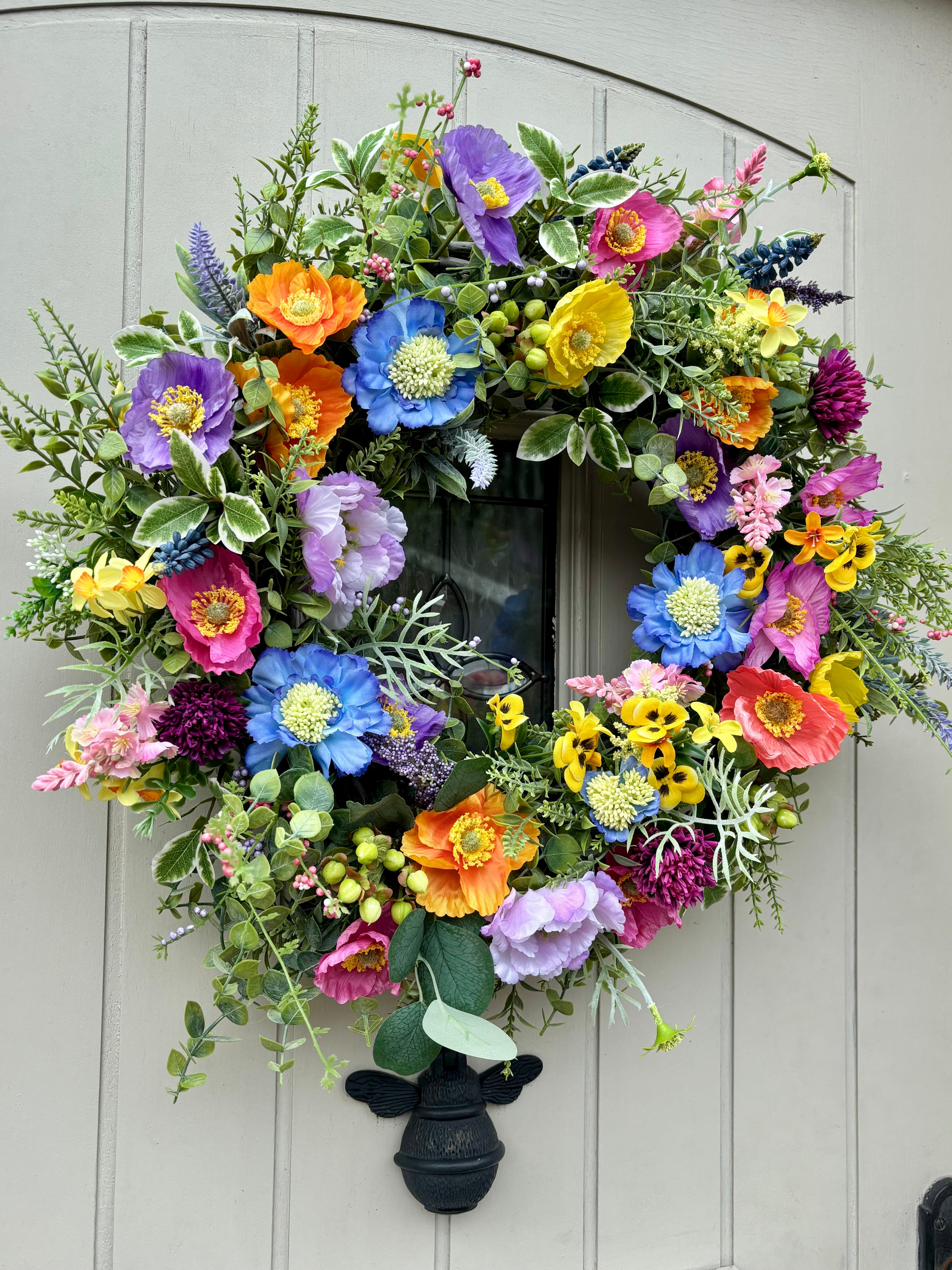 Poppy Wildflower Wreath