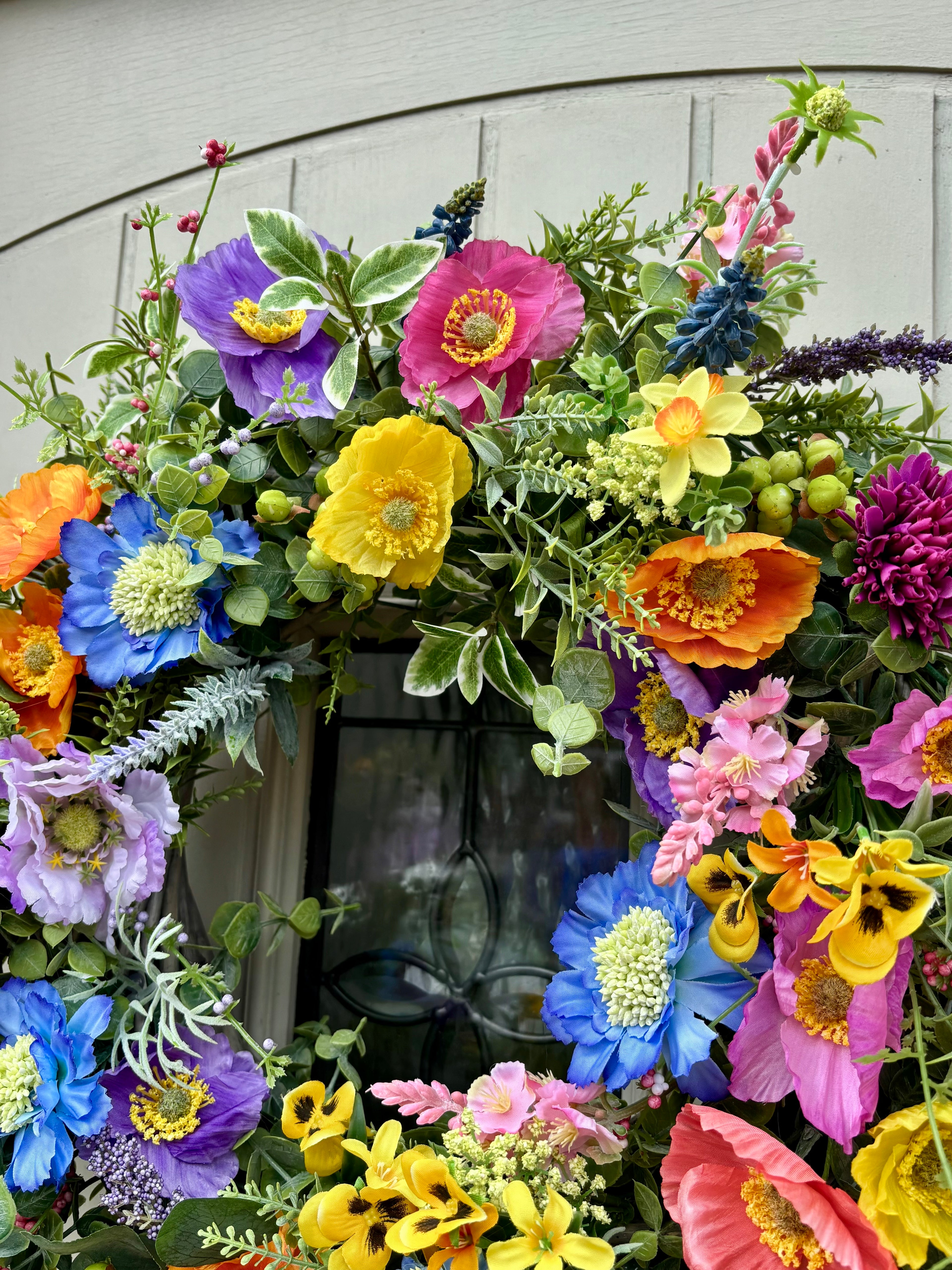 Poppy Wildflower Wreath