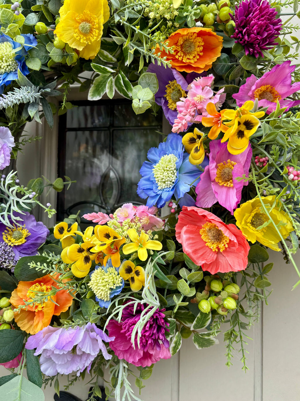 Poppy Wildflower Wreath