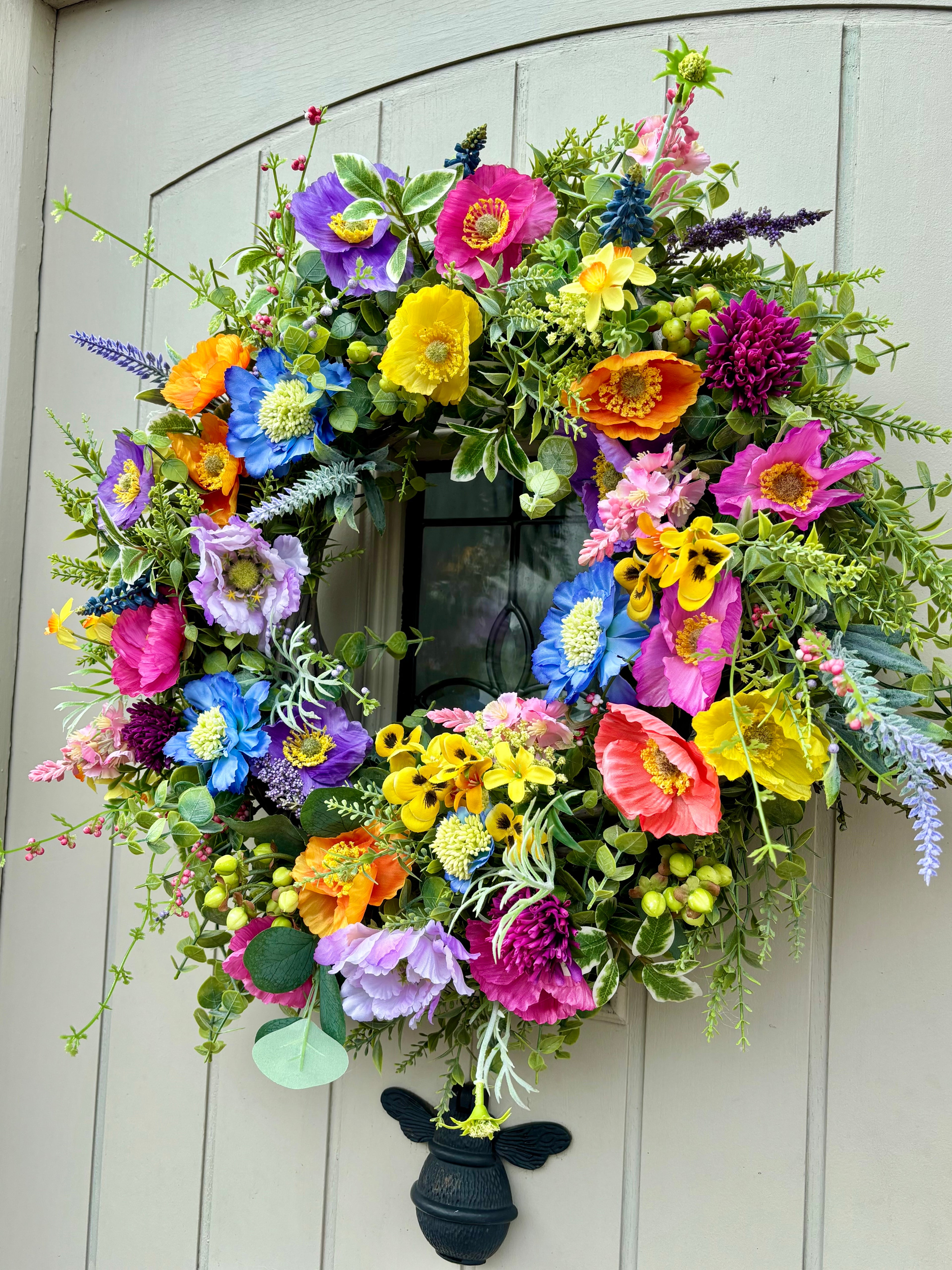 Poppy Wildflower Wreath
