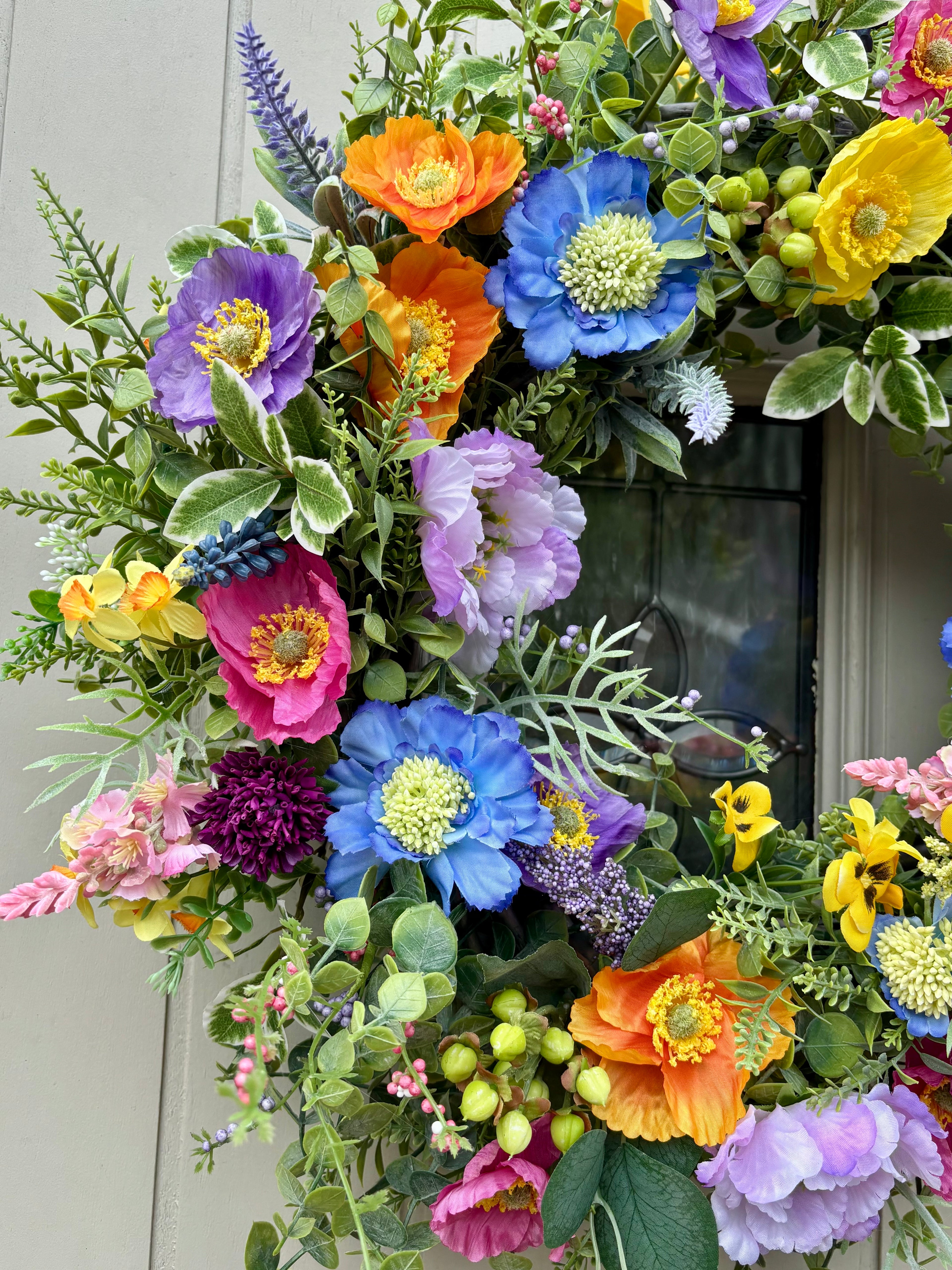Poppy Wildflower Wreath